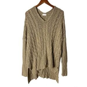 Altar'd State Tan Cable Knit Sweater